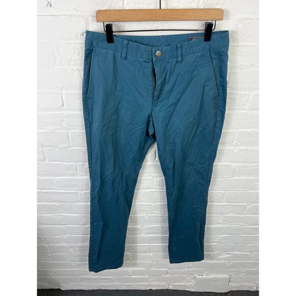 Bonobos Men's Mid Rise Straight Leg Chino Pant Flat Front Teal Blue Size 32/32 - Picture 1 of 4